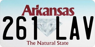 AR license plate 261LAV