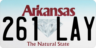 AR license plate 261LAY