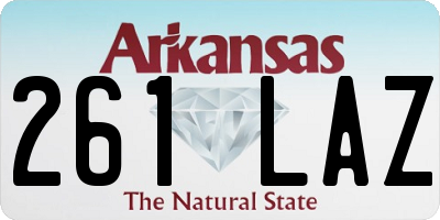 AR license plate 261LAZ