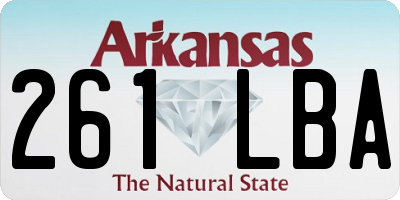 AR license plate 261LBA