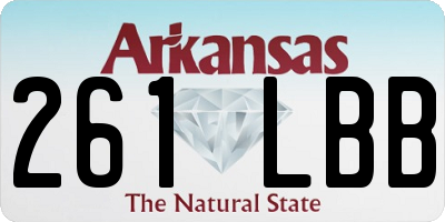 AR license plate 261LBB