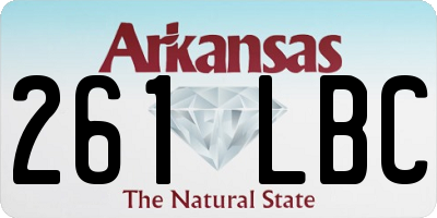 AR license plate 261LBC