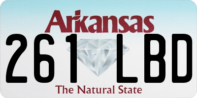 AR license plate 261LBD