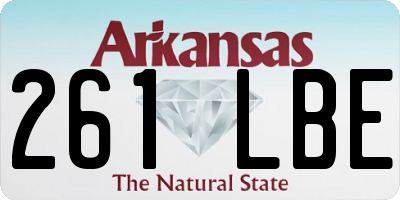 AR license plate 261LBE