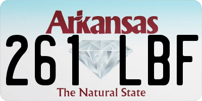 AR license plate 261LBF