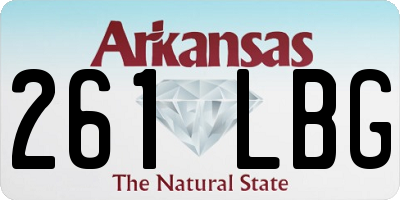 AR license plate 261LBG