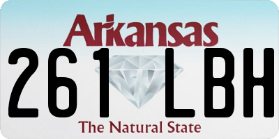AR license plate 261LBH