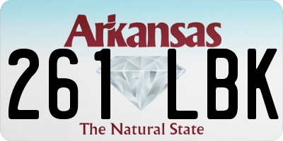 AR license plate 261LBK