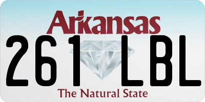 AR license plate 261LBL