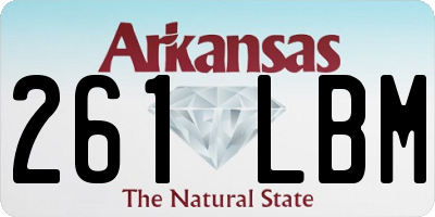 AR license plate 261LBM