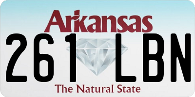 AR license plate 261LBN