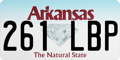 AR license plate 261LBP