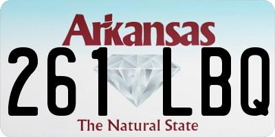 AR license plate 261LBQ
