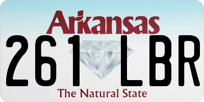AR license plate 261LBR