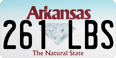 AR license plate 261LBS