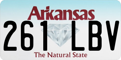 AR license plate 261LBV
