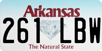 AR license plate 261LBW