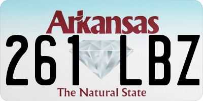 AR license plate 261LBZ
