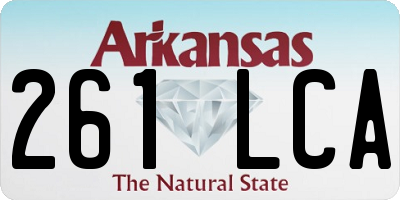 AR license plate 261LCA