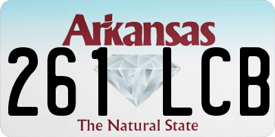AR license plate 261LCB