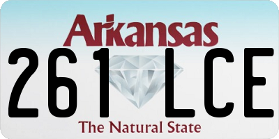 AR license plate 261LCE
