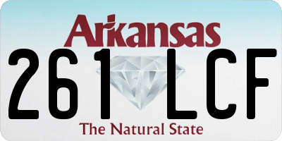 AR license plate 261LCF