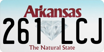AR license plate 261LCJ