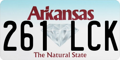 AR license plate 261LCK