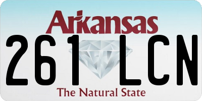 AR license plate 261LCN