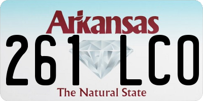 AR license plate 261LCO