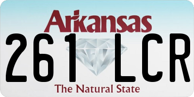 AR license plate 261LCR