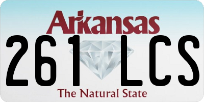 AR license plate 261LCS