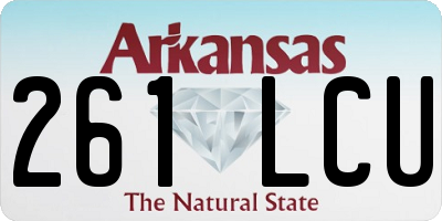 AR license plate 261LCU