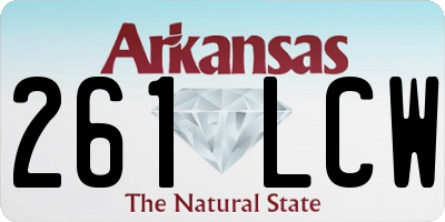 AR license plate 261LCW