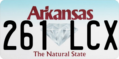 AR license plate 261LCX