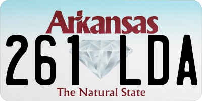 AR license plate 261LDA