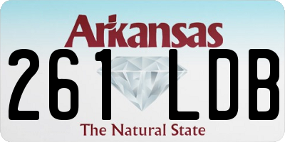 AR license plate 261LDB