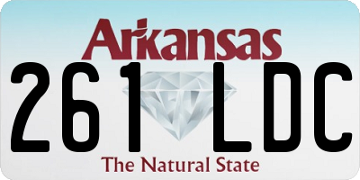 AR license plate 261LDC