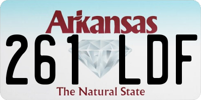 AR license plate 261LDF