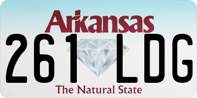 AR license plate 261LDG