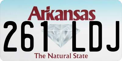 AR license plate 261LDJ