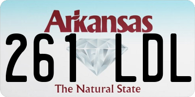 AR license plate 261LDL