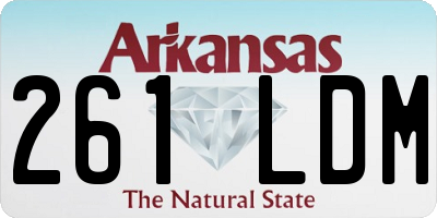 AR license plate 261LDM