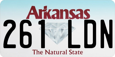 AR license plate 261LDN