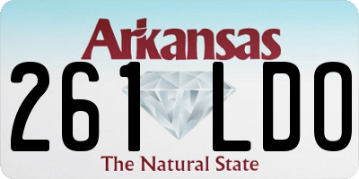AR license plate 261LDO