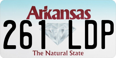 AR license plate 261LDP