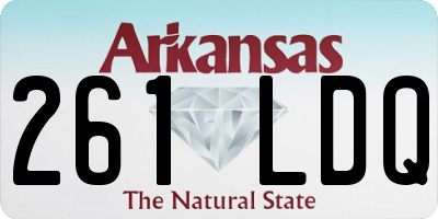 AR license plate 261LDQ