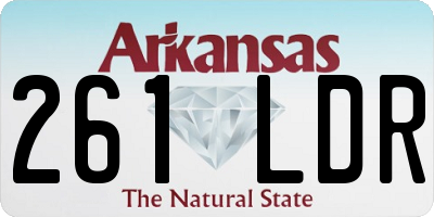 AR license plate 261LDR