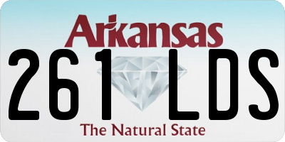 AR license plate 261LDS