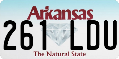 AR license plate 261LDU